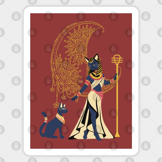 Egyptian Goddess Bastet Magnet by Hypnotic Highs